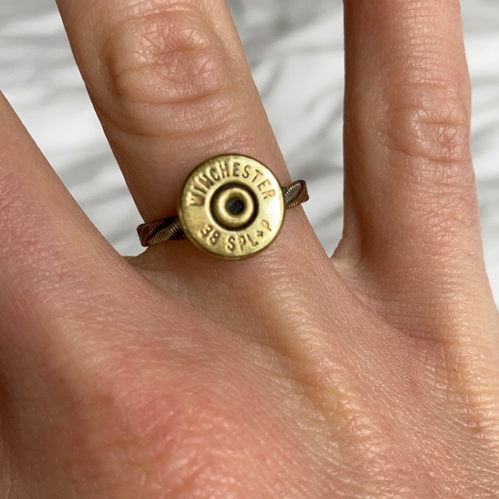 Bullet and Guitar String Ring
